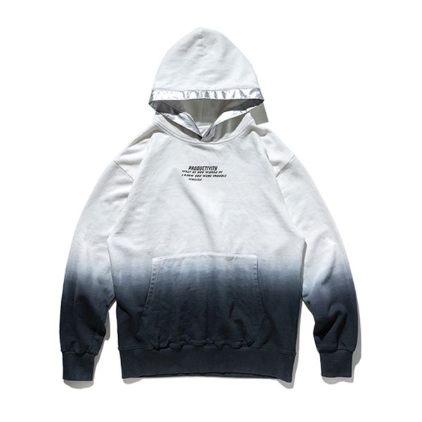 2019 multi pockets gradient color hooded oversized print hip hop mens hoodies hipster punk rock hoodie hip hop pullover, Black
2019 multi pockets gradient color hooded oversized print hip hop mens hoodies hipster punk rock hoodie hip hop pullover, Black