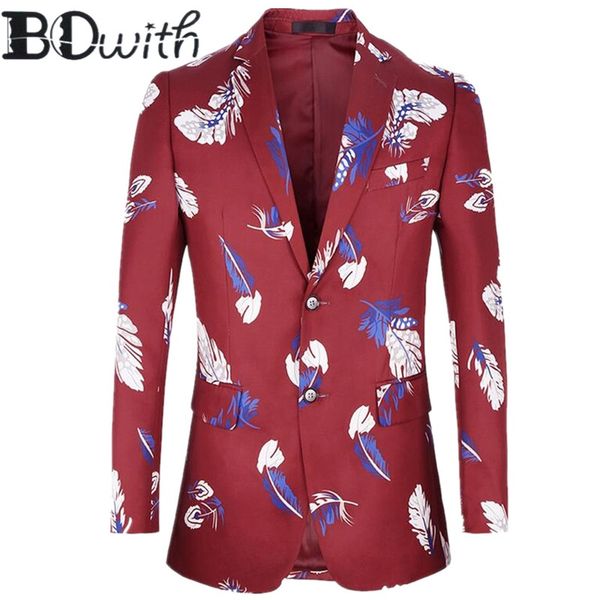 2019 men blazer jacket feather printed casual long sleeve notched collar men coat for party valentine's day, White;black
2019 men blazer jacket feather printed casual long sleeve notched collar men coat for party valentine's day, White;black