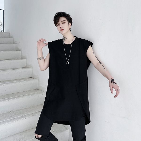 2020 gothic designer original irregular hem tank dark style loose black punk blouse sleeveless shirt for men hip hop vest, White;black
2020 gothic designer original irregular hem tank dark style loose black punk blouse sleeveless shirt for men hip hop vest, White;black