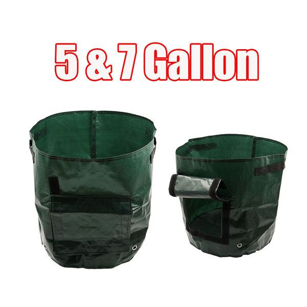 2pcs garden plant potato grow bags planter container with flap durable 
2pcs garden plant potato grow bags planter container with flap durable