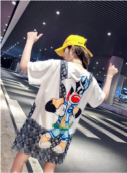 girl student pretty design patchwork tees cartoon printed quick dry t-shirt casual plus size loose breathable short sleeve, White
girl student pretty design patchwork tees cartoon printed quick dry t-shirt casual plus size loose breathable short sleeve, White