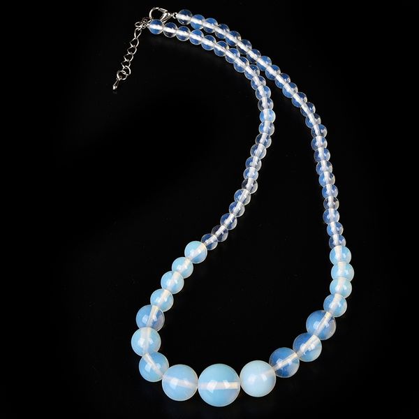 6 mm-14 mm light blue beads had a transparent sheen ,easy to match opal necklace, Silver
6 mm-14 mm light blue beads had a transparent sheen ,easy to match opal necklace, Silver