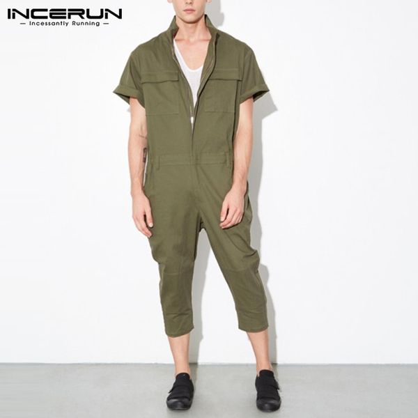 incerun fashion men jumpsuits pants solid color overalls high quality joggers streetwear cargo trousers men casual romper hombre, Black
incerun fashion men jumpsuits pants solid color overalls high quality joggers streetwear cargo trousers men casual romper hombre, Black