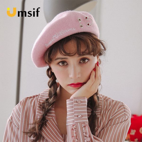 aproms pink wool metal hoop beret cap women 2018 new winter elegant 90s dream autumn winter female casual french beret hat caps, Blue;gray
aproms pink wool metal hoop beret cap women 2018 new winter elegant 90s dream autumn winter female casual french beret hat caps, Blue;gray