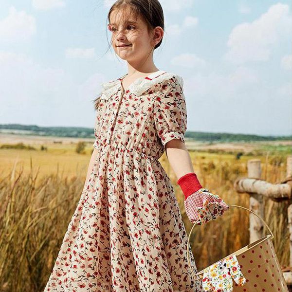 korean trendy girl kid children lovely doll collar lace contrast piping floral printed white dress sweet dresses casual vacation, Red;yellow
korean trendy girl kid children lovely doll collar lace contrast piping floral printed white dress sweet dresses casual vacation, Red;yellow