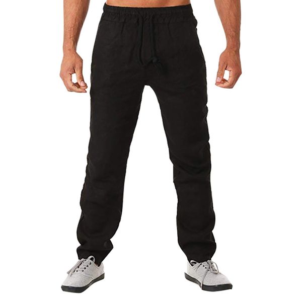 men's summer simple and fashionable solid cotton and linen sports trousers male streetwear pantalones hombre joggers plus size, Black
men's summer simple and fashionable solid cotton and linen sports trousers male streetwear pantalones hombre joggers plus size, Black
