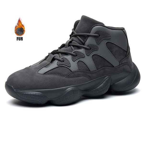 men's boots for man sneakers keep warm fur leather ankle snow boots zapatos de hombre fashion cow suede boots, Black
men's boots for man sneakers keep warm fur leather ankle snow boots zapatos de hombre fashion cow suede boots, Black