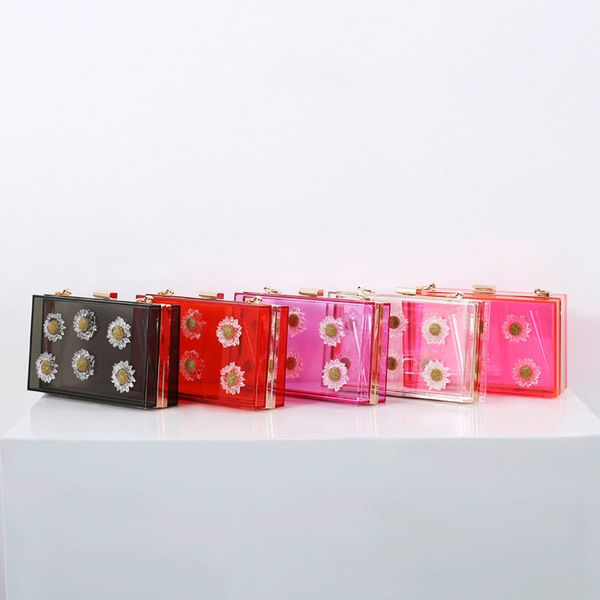 summer new lady daisy acrylic transparent clear flower women metal chain cosmetic cases boxes dinner evening clutch make up bags
summer new lady daisy acrylic transparent clear flower women metal chain cosmetic cases boxes dinner evening clutch make up bags