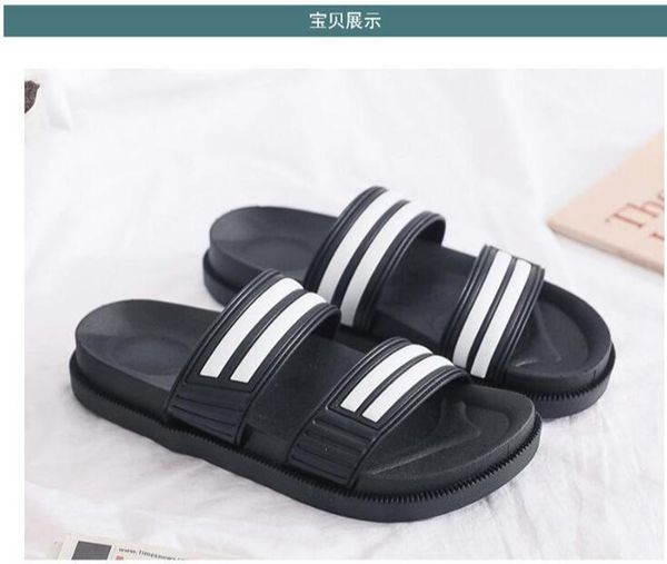 fashion luxury designer women shoes double stripe slippers female thick bottom non - slip pvc plastic beach slippers black size 36-41
fashion luxury designer women shoes double stripe slippers female thick bottom non - slip pvc plastic beach slippers black size 36-41