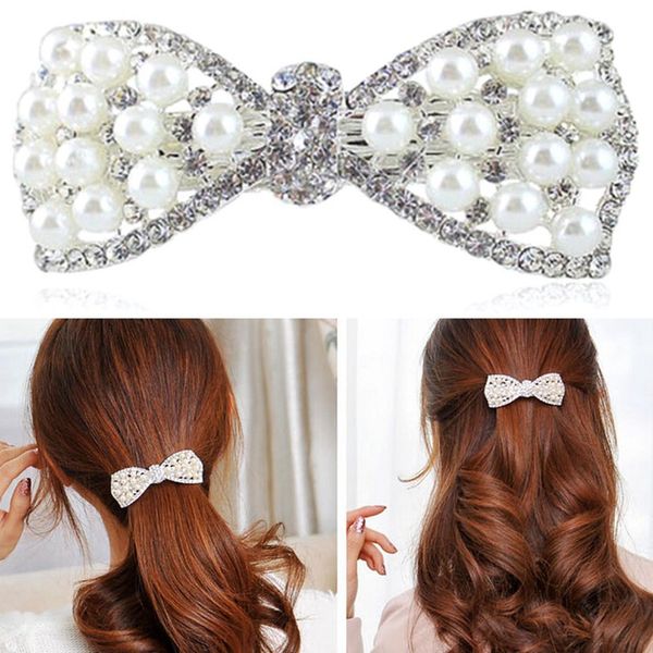 bow crystal hair pin pearl barrettes hair clip hairpin headwear for women fashion jewelry accessories, Golden;white
bow crystal hair pin pearl barrettes hair clip hairpin headwear for women fashion jewelry accessories, Golden;white