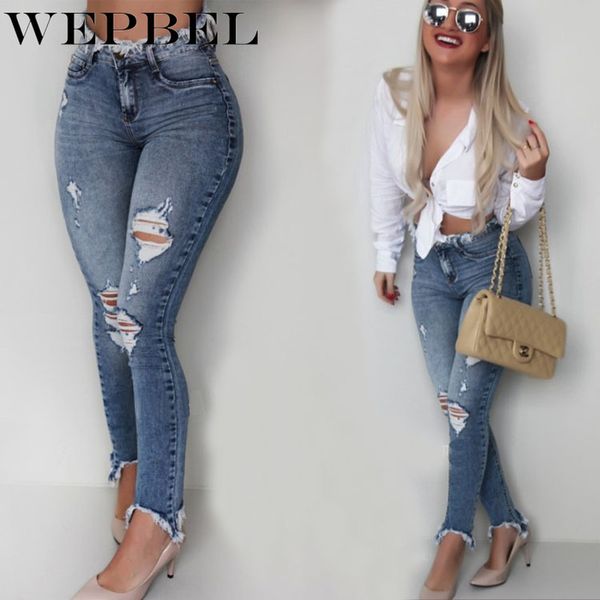 wepbel women hole denim trousers casual skinny tassel distressed long pants pencil denim pants, Blue
wepbel women hole denim trousers casual skinny tassel distressed long pants pencil denim pants, Blue