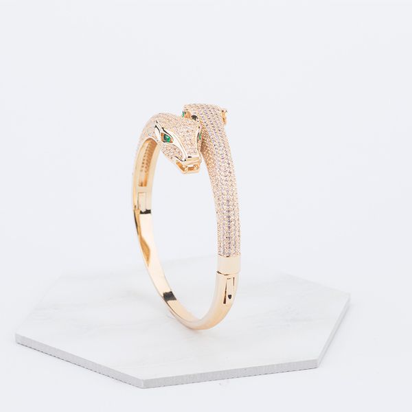 leopard two head bangles rose gold woman diamond animal open bangle charms wedding jewelry, Black
leopard two head bangles rose gold woman diamond animal open bangle charms wedding jewelry, Black