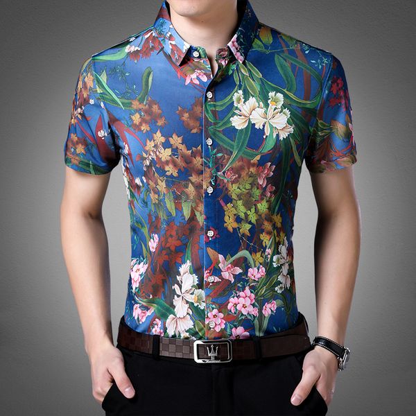 new design 2018 summer mens casual floral clothes male short sleeve flowers printed dress shirts, White;black
new design 2018 summer mens casual floral clothes male short sleeve flowers printed dress shirts, White;black