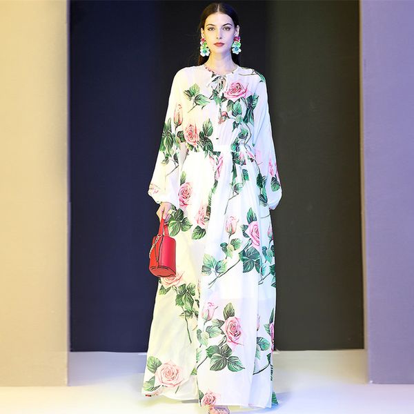 brand fashion spring maxi runway dress women 2020 elegant designers full sleeve floral print long bohemian chiffon dresses, Black;gray
brand fashion spring maxi runway dress women 2020 elegant designers full sleeve floral print long bohemian chiffon dresses, Black;gray