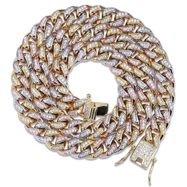 10mm tricolor cubic zircon miami cuban chain necklace for men iced out hip hop bling jewelry gift, Silver
10mm tricolor cubic zircon miami cuban chain necklace for men iced out hip hop bling jewelry gift, Silver