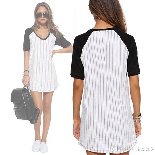 new women's loose round neck contrast color short-sleeved chiffon stripes loose casual hooded bottom skirt t-shirt c3, White
new women's loose round neck contrast color short-sleeved chiffon stripes loose casual hooded bottom skirt t-shirt c3, White