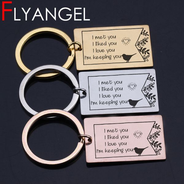fashion keychain stamped bird i met you i like you love i'm keeping cute car key tag pendant gifts for lover couples, Silver
fashion keychain stamped bird i met you i like you love i'm keeping cute car key tag pendant gifts for lover couples, Silver