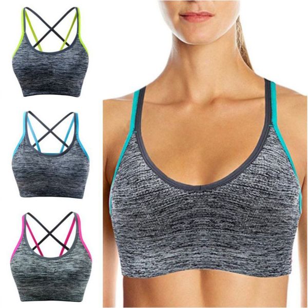 women's removable padded elastic sports bras medium support workout bodybuilding bra cross beauty back without rims bra hx02, White;black
women's removable padded elastic sports bras medium support workout bodybuilding bra cross beauty back without rims bra hx02, White;black