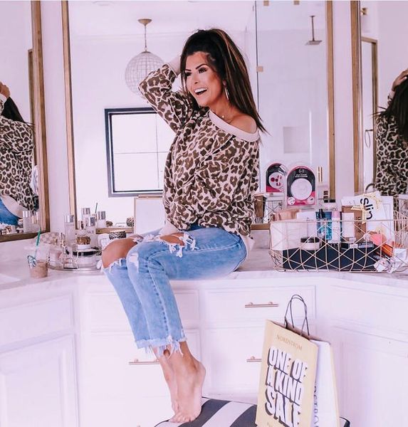 leopard long sleeve womens sweatshirts loose colorful womens fashion autumn ladies hoodies, Black 
leopard long sleeve womens sweatshirts loose colorful womens fashion autumn ladies hoodies, Black