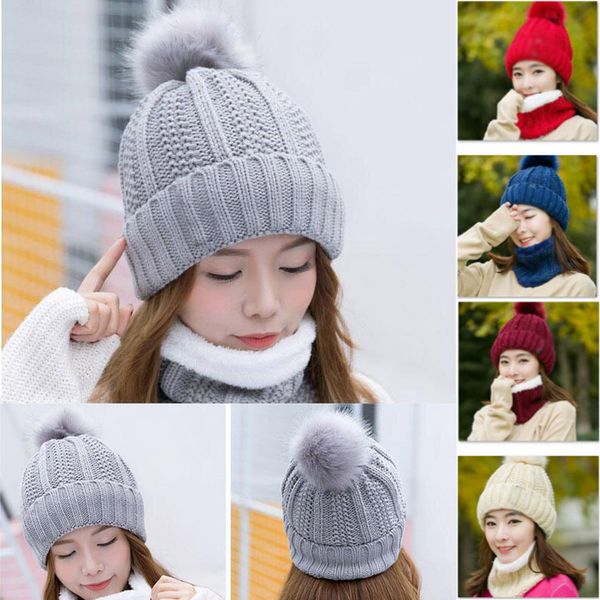 women knit beanie cap chunky hat with faux fur and neck cover pompom winter soft warm ski cap wx9-1708
women knit beanie cap chunky hat with faux fur and neck cover pompom winter soft warm ski cap wx9-1708