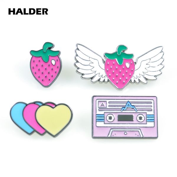 br0046 halder celeste fashion jewelry strawberry brooches cassettes lapel pins backpack badge accessory gift clothes decoration, Gray
br0046 halder celeste fashion jewelry strawberry brooches cassettes lapel pins backpack badge accessory gift clothes decoration, Gray