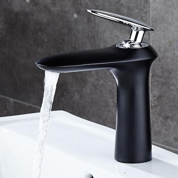 chrome & black solid brass bathroom faucet & cold water tap deck mounted install single handle sink mixer tap
chrome & black solid brass bathroom faucet & cold water tap deck mounted install single handle sink mixer tap
