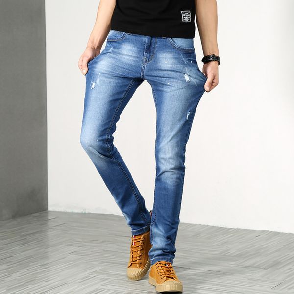 audwhale men's skinny jeans spring summer mid waist full length men slim fit jeans casual pencil men denim pants, Blue
audwhale men's skinny jeans spring summer mid waist full length men slim fit jeans casual pencil men denim pants, Blue