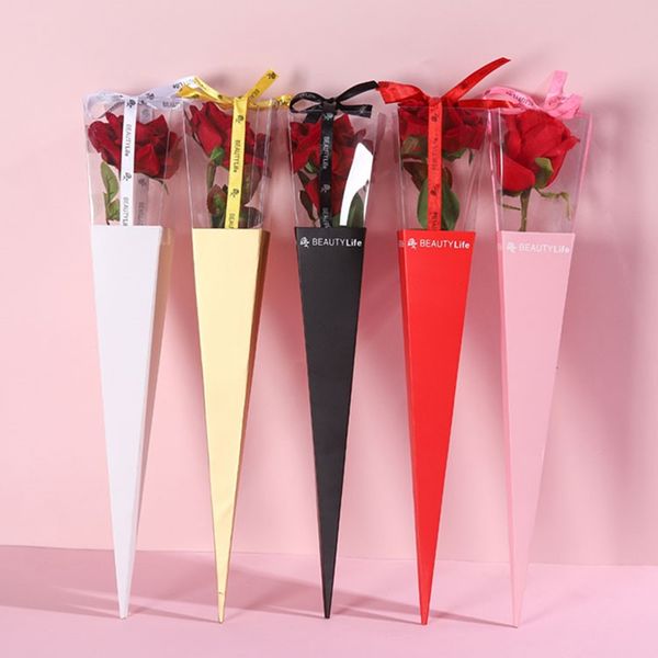5pcs solid pvc triangle box packaging single rose flower box packing valentine's day gift rose florist decor boxes
5pcs solid pvc triangle box packaging single rose flower box packing valentine's day gift rose florist decor boxes