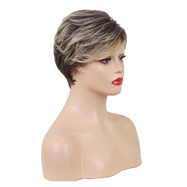 short layered straight shaggy full synthetic fibre women wigs 8 inch brown mixed blonde, Black
short layered straight shaggy full synthetic fibre women wigs 8 inch brown mixed blonde, Black