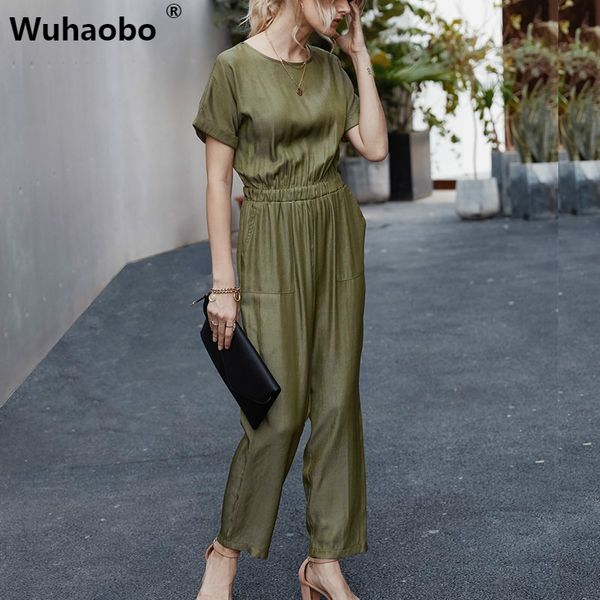 wuhaobo short sleeve long romper solid pockets women jumpsuit 2020 summer casual beach wide leg pants overalls bodysuits, Black;white
wuhaobo short sleeve long romper solid pockets women jumpsuit 2020 summer casual beach wide leg pants overalls bodysuits, Black;white