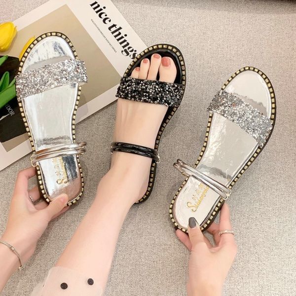 sandals women 2020 new women's shoes summer leisure rhinestone fashion flat bottom sandals and slippers women fashion beach shoes, Black
sandals women 2020 new women's shoes summer leisure rhinestone fashion flat bottom sandals and slippers women fashion beach shoes, Black