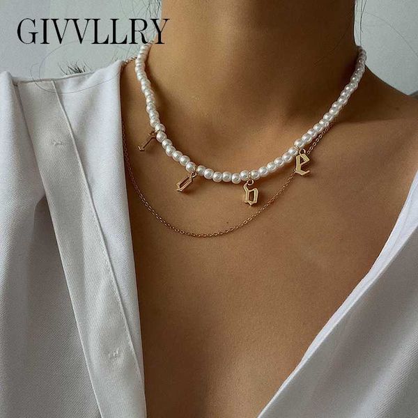 imitation pearl necklace women jewelry fashion vintage 2 layered chains choker old english initial letter love pendant necklaces, Golden;silver
imitation pearl necklace women jewelry fashion vintage 2 layered chains choker old english initial letter love pendant necklaces, Golden;silver