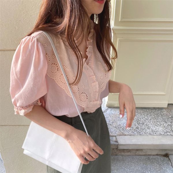 women's blouses & shirts 2021 chic fashionable solid print floral sweet girl hollow out elegant fashion loose fitted summer light, White
women's blouses & shirts 2021 chic fashionable solid print floral sweet girl hollow out elegant fashion loose fitted summer light, White