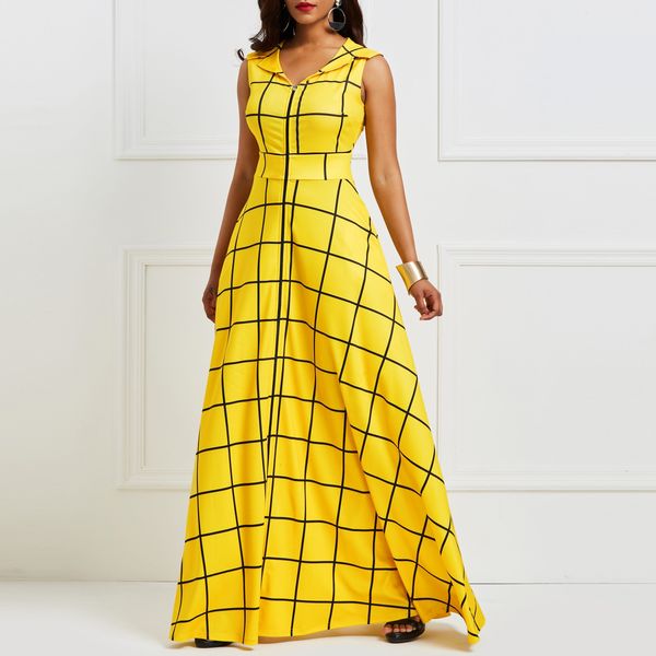 summer dress women clothes 2019 women sleeveless plaid twilled satin yellow party dress elegant pocket notched lapel blue long, Black;gray
summer dress women clothes 2019 women sleeveless plaid twilled satin yellow party dress elegant pocket notched lapel blue long, Black;gray