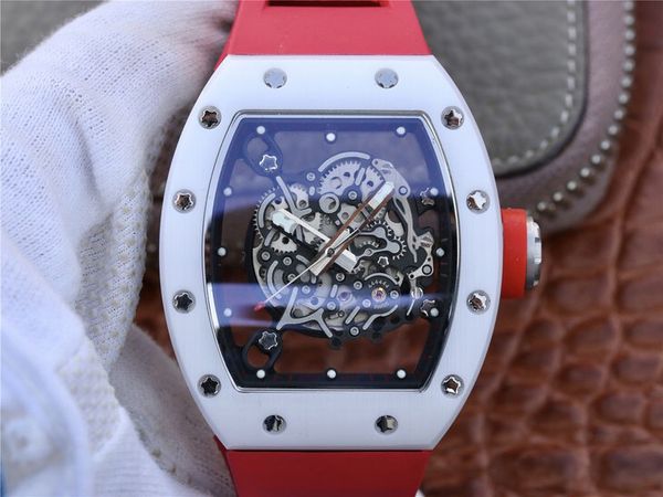 rmf edition new rm055 skeleton dial japan miyota automatic mechanical rm 055 mens watch ceramic case red rubber strap sport watches, Slivery;brown
rmf edition new rm055 skeleton dial japan miyota automatic mechanical rm 055 mens watch ceramic case red rubber strap sport watches, Slivery;brown