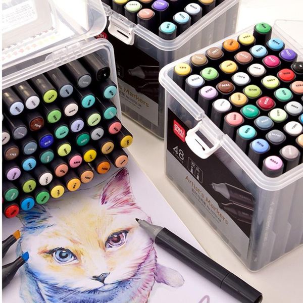 24/36/48/60 colors/box sketch art marker pen dual head alcoholic oily based ink for painting anime architecture advertisement
24/36/48/60 colors/box sketch art marker pen dual head alcoholic oily based ink for painting anime architecture advertisement