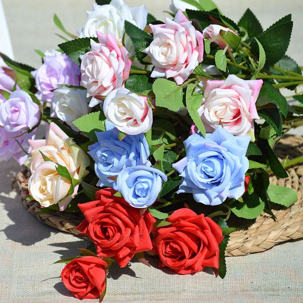 3pcs/lot artificial roses flower arrangements artificial flowers rose silk flowers wedding decoration flower for home decoration
3pcs/lot artificial roses flower arrangements artificial flowers rose silk flowers wedding decoration flower for home decoration