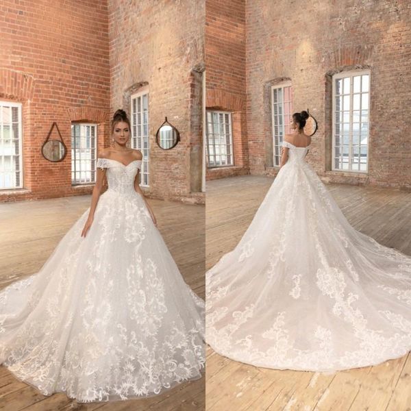 2020 bling sequined lace wedding dresses off the shoulder bandage back brides dress long court train appliqued wedding ball gowns al3595, White
2020 bling sequined lace wedding dresses off the shoulder bandage back brides dress long court train appliqued wedding ball gowns al3595, White