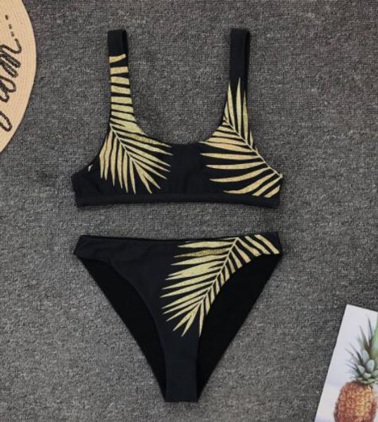 discount beach open back swimsuit high waist gold leaf print ear straps one piece girl bikinis set beach swimwear sport
discount beach open back swimsuit high waist gold leaf print ear straps one piece girl bikinis set beach swimwear sport