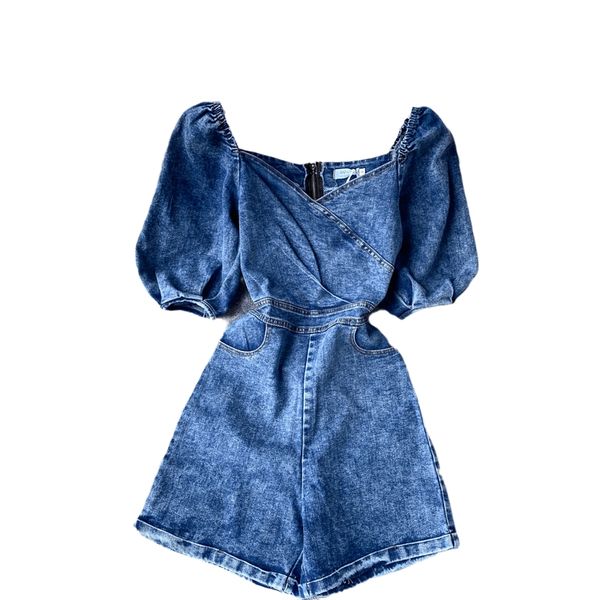summer vintage high waist denim playsuit women off shoulder casual pockets jeans romper female wide leg short jumpsuit, Black;white
summer vintage high waist denim playsuit women off shoulder casual pockets jeans romper female wide leg short jumpsuit, Black;white