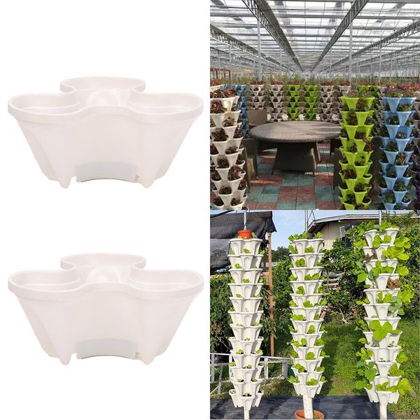 2 pcs outdoor garden planter indoor stackable strawberry herb flower vegetable pot - durable and high quality
2 pcs outdoor garden planter indoor stackable strawberry herb flower vegetable pot - durable and high quality