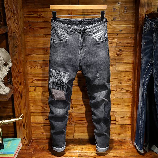 unique men's vintage badge black skinny jeans fashion designer slim fit wash motorcycle jeans paneling hip-hop cavalier pants fashion goes w
unique men's vintage badge black skinny jeans fashion designer slim fit wash motorcycle jeans paneling hip-hop cavalier pants fashion goes w