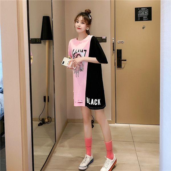 short-sleeved t-shirt 2020 xia t-shirt jacket yang qi loose lazy wind medium-length students half-sleeved jacket with holes, White
short-sleeved t-shirt 2020 xia t-shirt jacket yang qi loose lazy wind medium-length students half-sleeved jacket with holes, White