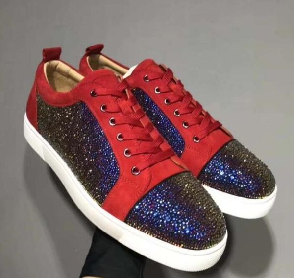 luxurious red purple rhinestone junior strass red bottom men's shoes junior men flat red sole shoes low-sneaker lace-up casual trainers, Black
luxurious red purple rhinestone junior strass red bottom men's shoes junior men flat red sole shoes low-sneaker lace-up casual trainers, Black