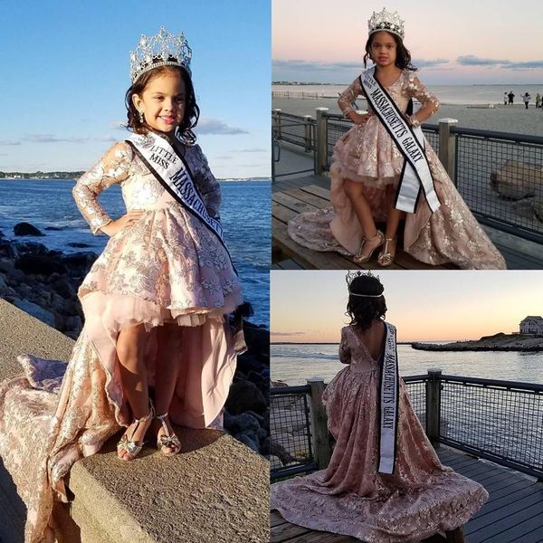 sparking sequined applique bodice little girls pageant dresses long sleeves backless high low tulle flower girls dresses for weddings
sparking sequined applique bodice little girls pageant dresses long sleeves backless high low tulle flower girls dresses for weddings