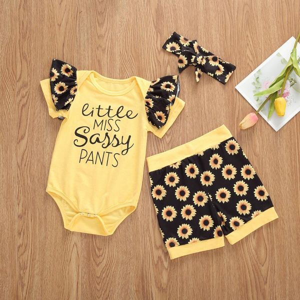 2020 cute baby girl clothes sunflowers sets 3pcs letter bodysuit floral shorts bow hair baby girl clothes 0-12m, White
2020 cute baby girl clothes sunflowers sets 3pcs letter bodysuit floral shorts bow hair baby girl clothes 0-12m, White