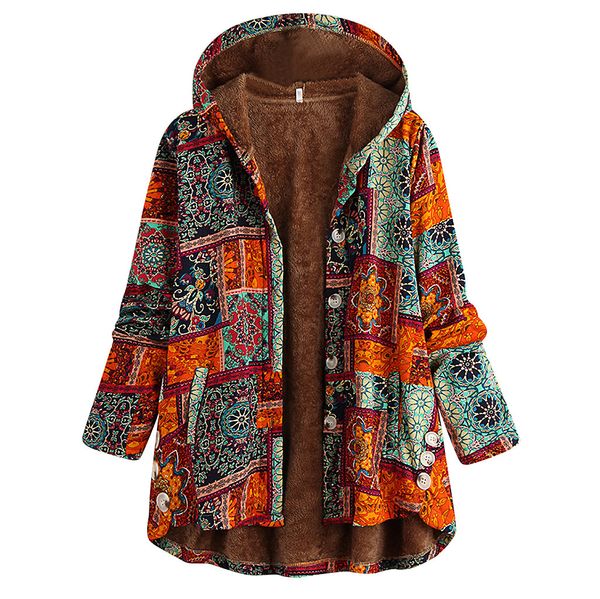 floral printed winter jacket women warm vintage thicker button coat outwear veste femme hiver plus size hooded women jacket, Black
floral printed winter jacket women warm vintage thicker button coat outwear veste femme hiver plus size hooded women jacket, Black
