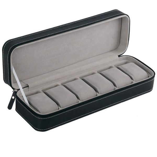 6 slot watch box portable travel zipper case collector storage jewelry storage box(black, Black;blue
6 slot watch box portable travel zipper case collector storage jewelry storage box(black, Black;blue