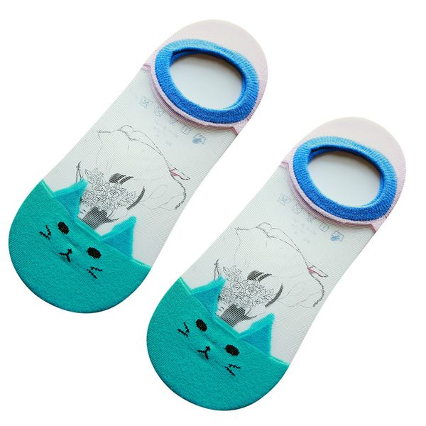 women fashion transparent ship socks lovely cat shallow summer socks cute thin summer ladies hot, Black;white
women fashion transparent ship socks lovely cat shallow summer socks cute thin summer ladies hot, Black;white