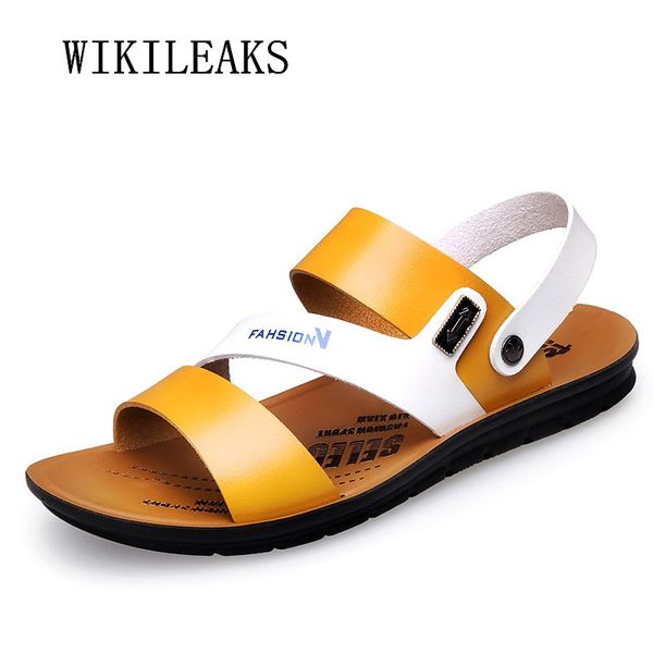 2018 new summer shoes mens beach sandals leather beach shoes sandalias zapatos hombre outdoor leather men sapato masculino, Black
2018 new summer shoes mens beach sandals leather beach shoes sandalias zapatos hombre outdoor leather men sapato masculino, Black